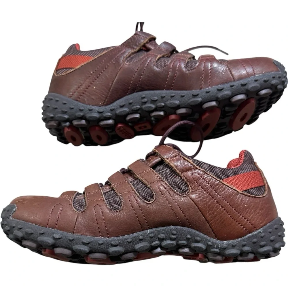 Tsubo Women's Merid Sneaker Leather Brandy Textile Lace Up Athletic Size 8 Shoes
